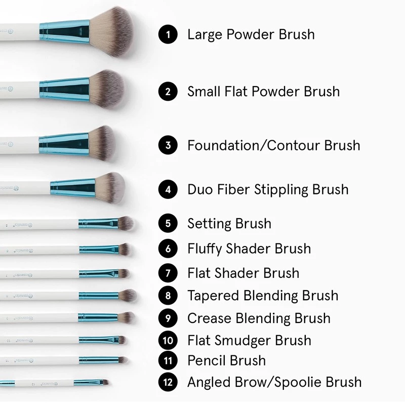 Bộ Cọ Trang Điểm 12 Cây BH COSMETICS Poolside Chic BHBO17